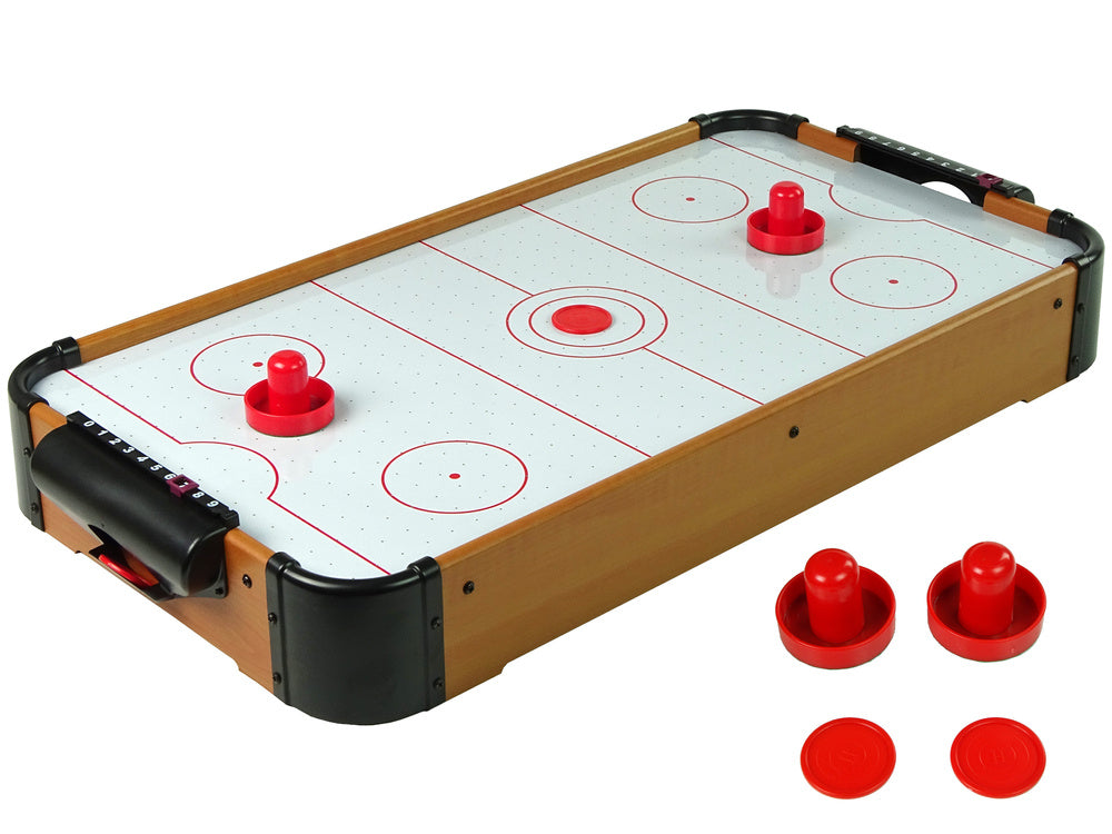 Stalo žaidimas „Air Hockey“ su rituliu ir taškų skaičiavimu