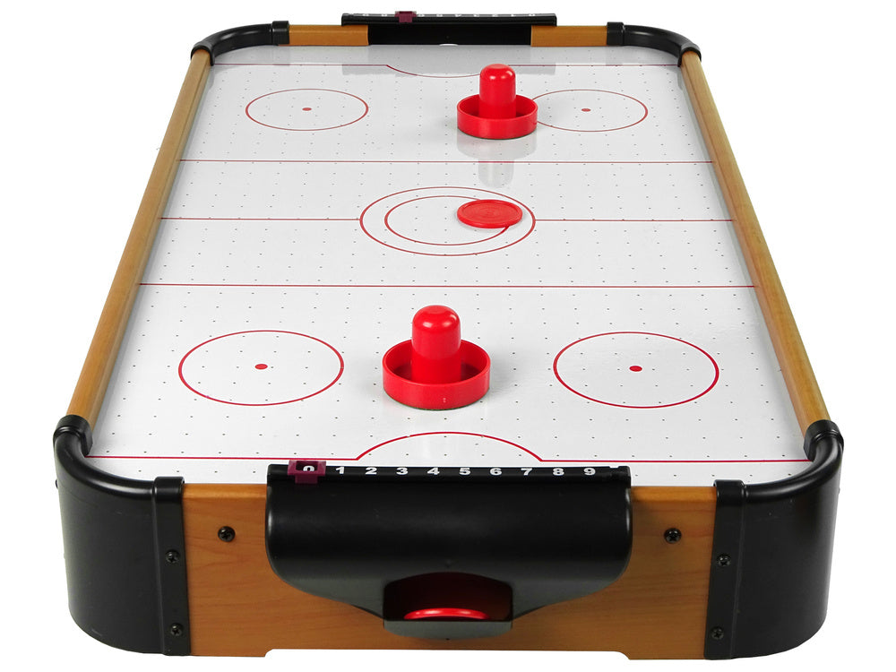 Stalo žaidimas „Air Hockey“ su rituliu ir taškų skaičiavimu