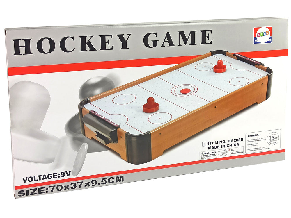 Stalo žaidimas „Air Hockey“ su rituliu ir taškų skaičiavimu