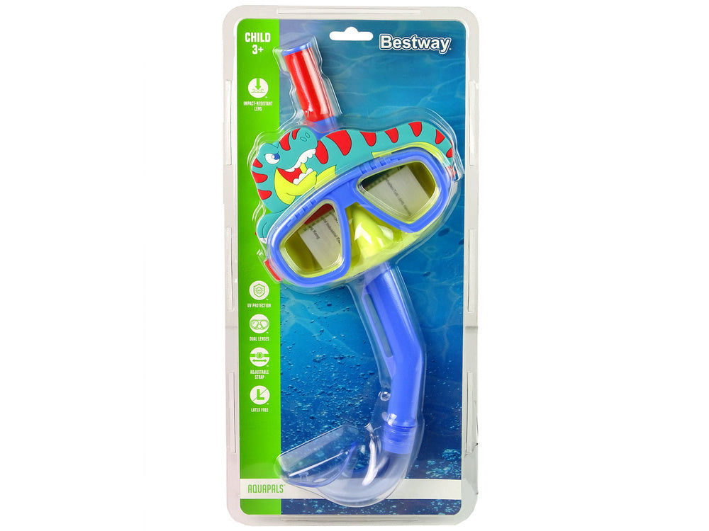 Mėlyna nardymo kaukė su gyvūnėlio formos vamzdeliu, Bestway 24059