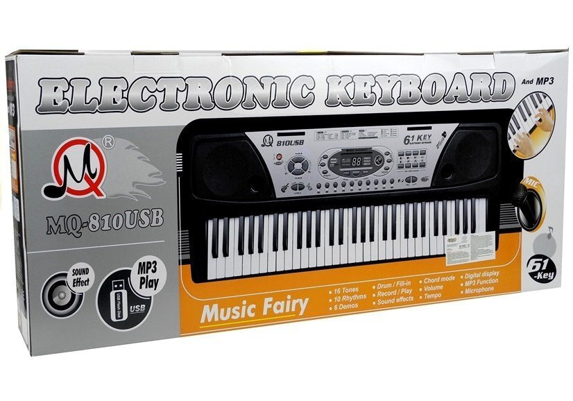 Klaviatūra MQ-810 su MP3 ir mikrofonu, 61 klavišas