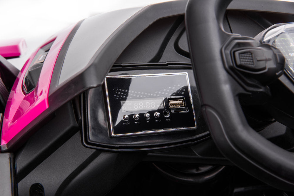 Elektrinis važiuojamas automobilis Lamborghini GT HL528, rožinis