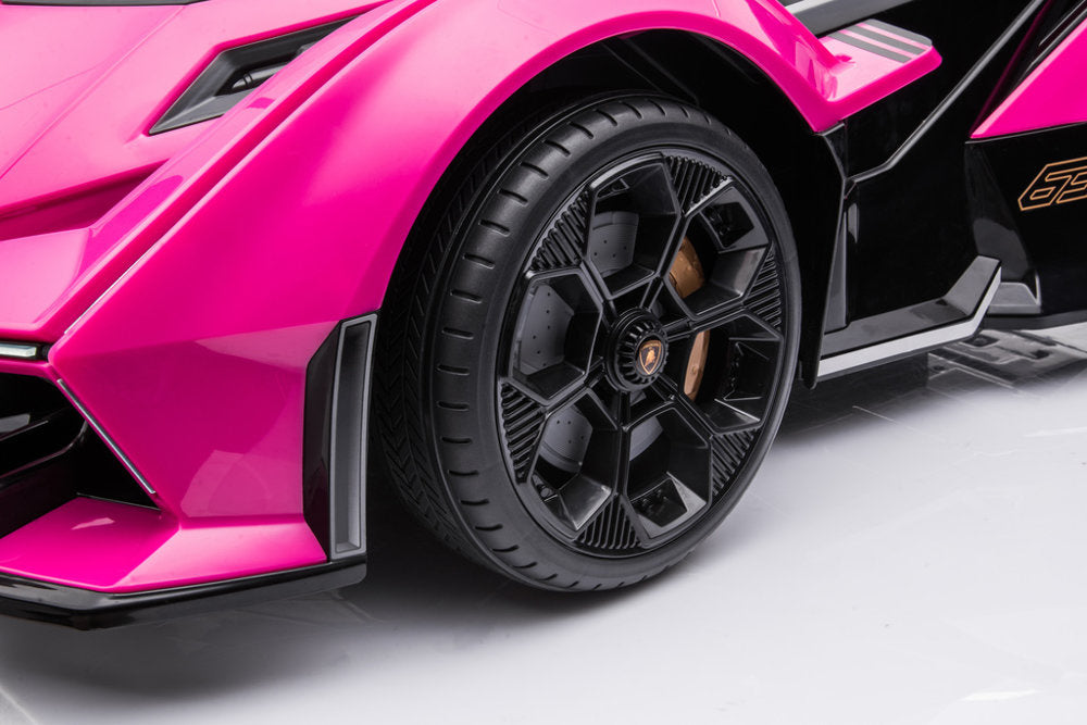 Elektrinis važiuojamas automobilis Lamborghini GT HL528, rožinis