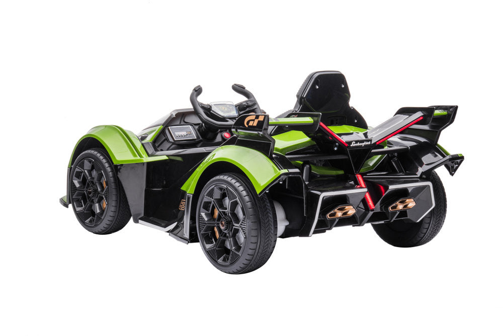 Elektrinis važiuojamas automobilis Lamborghini GT HL528, žalias