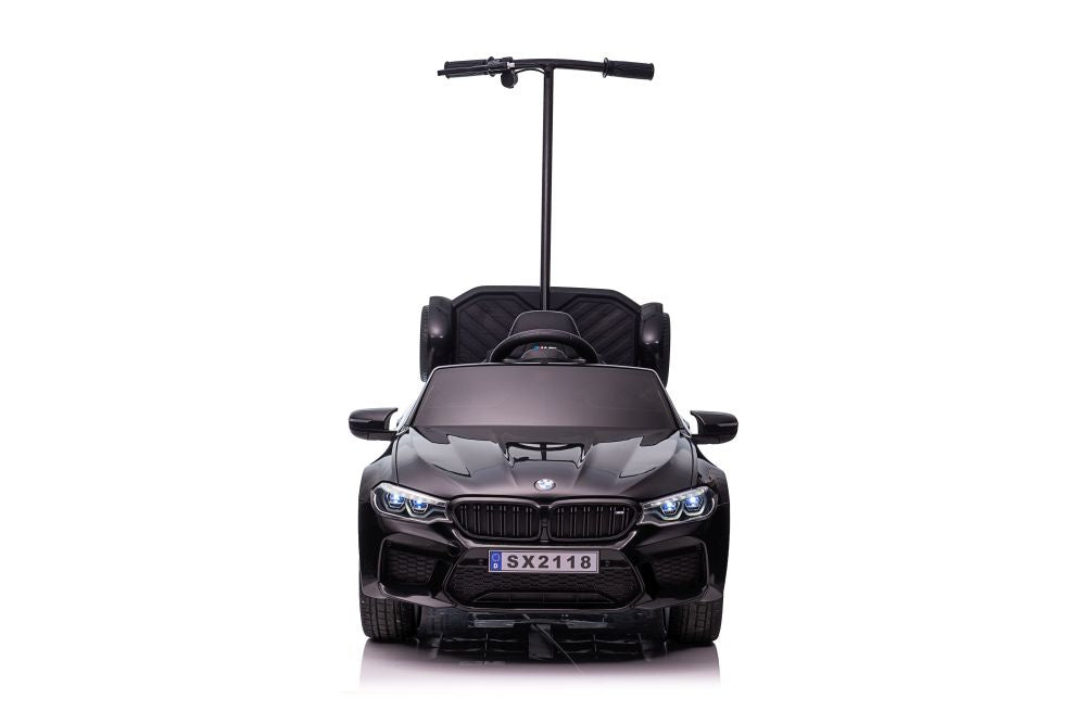 Elektrinis važiuojamas automobilis BMW M5 su tėvų valdymo platforma, juodas, lakuotas
