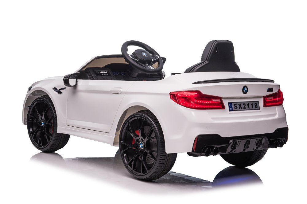 Elektrinis važiuojamas automobilis BMW M5 DRIFT, baltas
