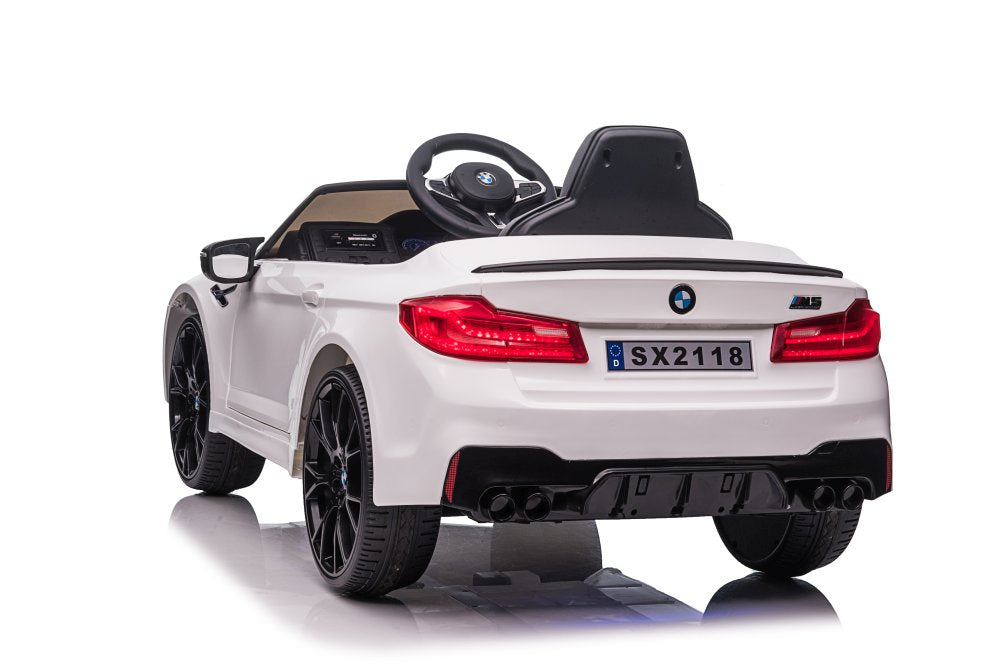 Elektrinis važiuojamas automobilis BMW M5 DRIFT, baltas