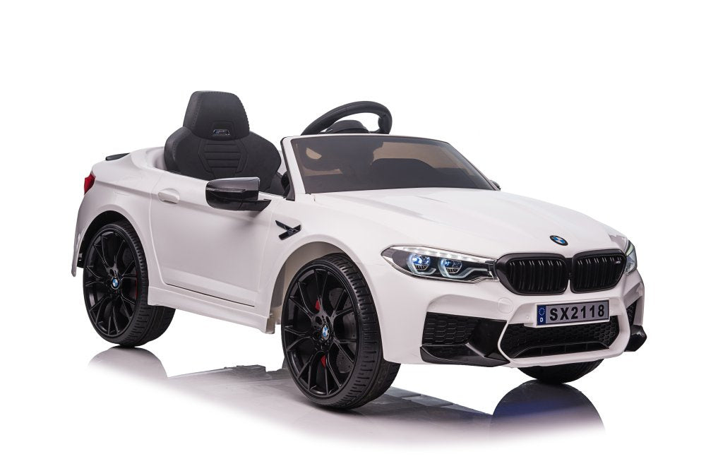 Elektrinis važiuojamas automobilis BMW M5 DRIFT, baltas
