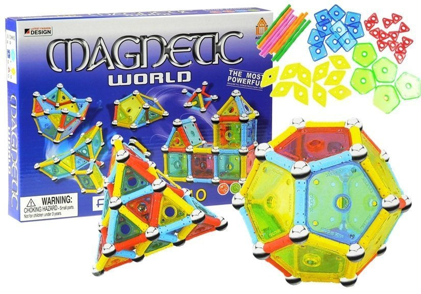 Magnetinės „World Series“ plokštelės 110 vnt., kūrybinis edukacinis žaislas