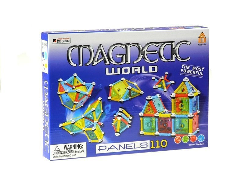 Magnetinės „World Series“ plokštelės 110 vnt., kūrybinis edukacinis žaislas