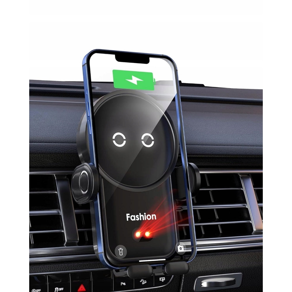 Automobilinis telefono laikiklis su belaidžiu įkrovimu (IQ / Qi)