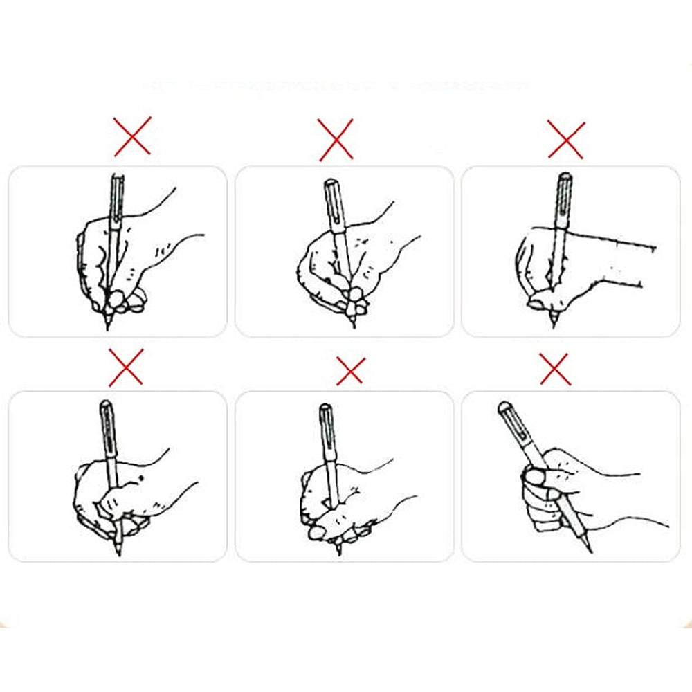 Ergonominis pieštuko laikiklis vaikams – 3 vnt. rinkinys