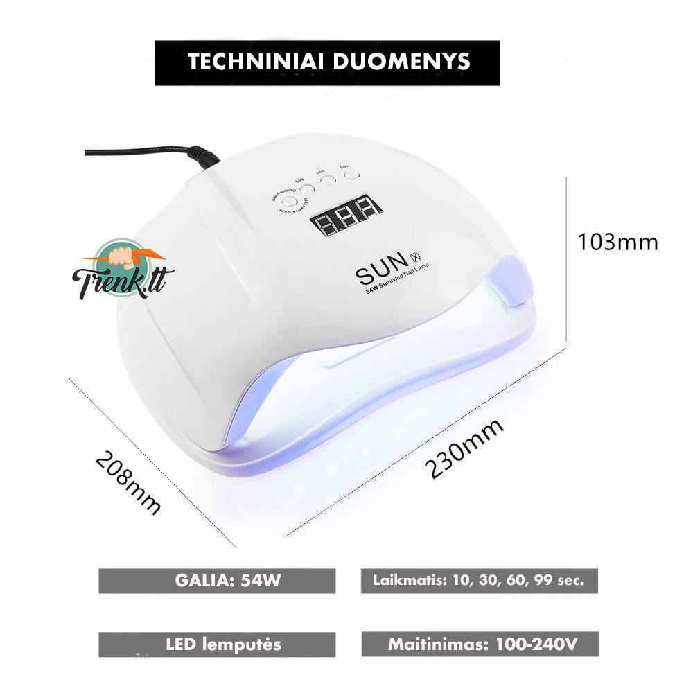 SUN  54W UV /  LED hibridinė lempa nagams