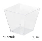 30 permatomų puodelių rinkinys