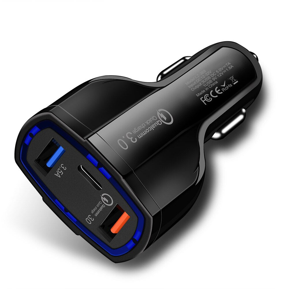 Auto Įkroviklis QC 3.0 TYPE-C