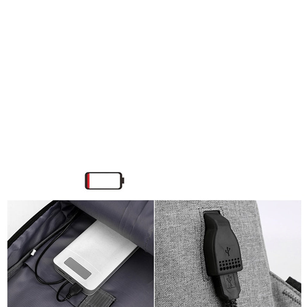 Nešiojamo Kompiuterio Kuprinė Su USB Lizdu - Mėlyna