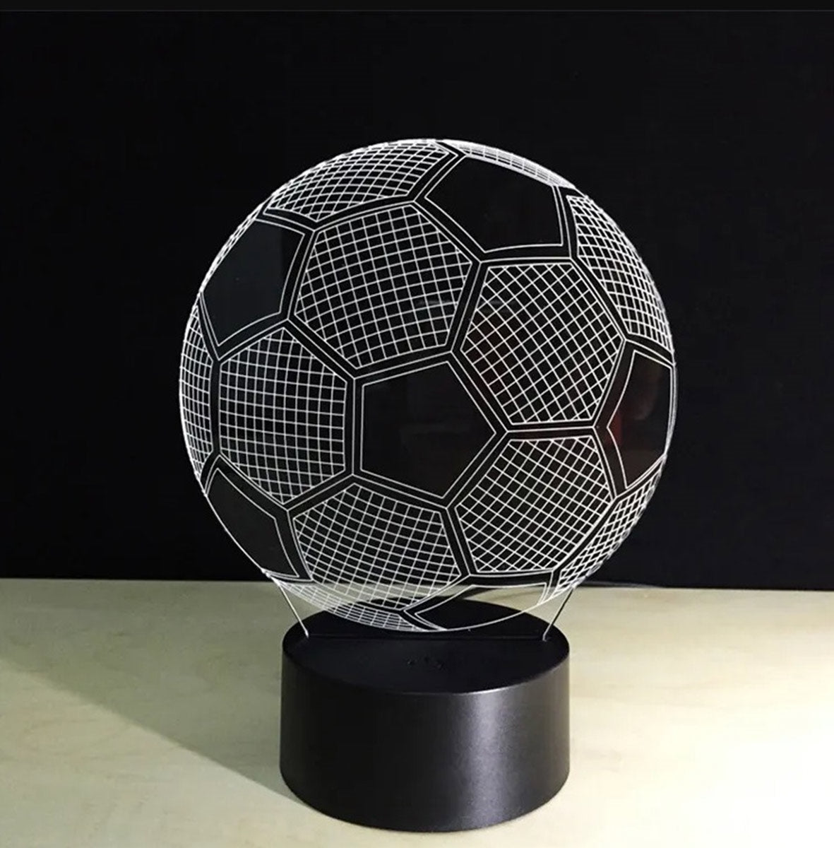 Dekoratyvinė LED lempa, futbolo kamuolio formos