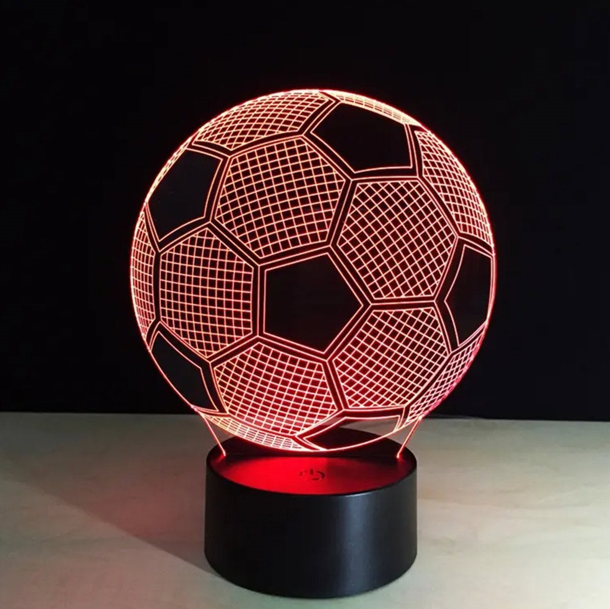 Dekoratyvinė LED lempa, futbolo kamuolio formos