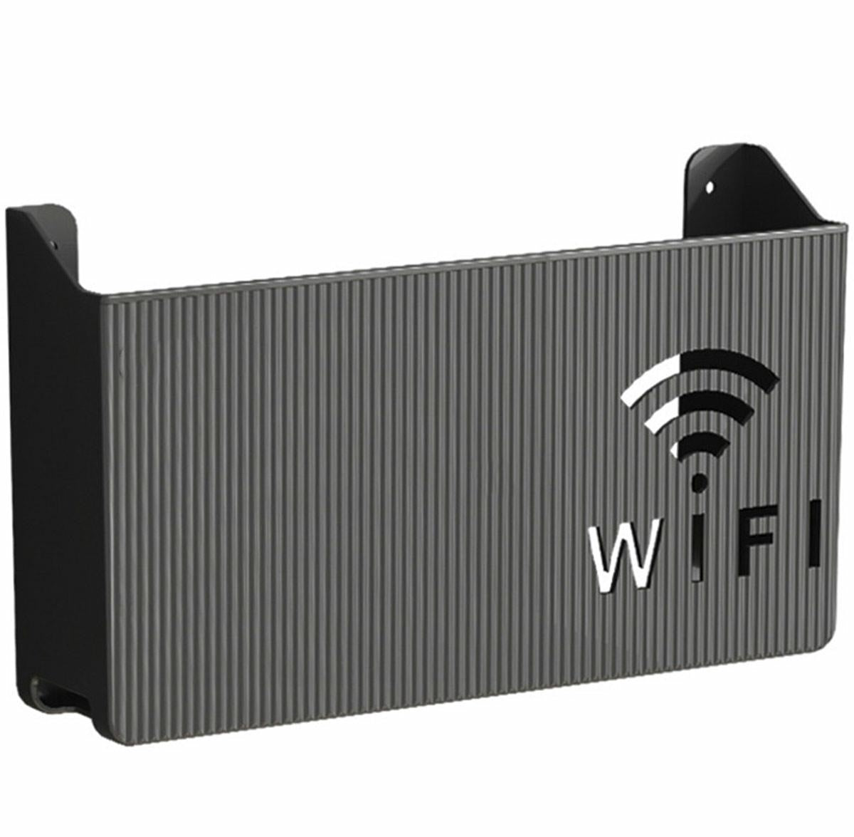 Sieninė lentyna Wi-Fi maršrutizatoriui (Juoda)