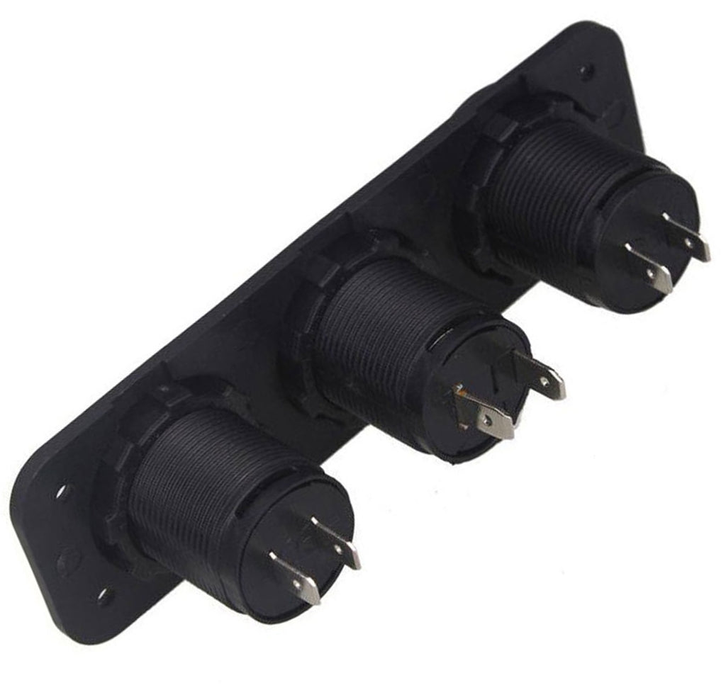 12V cigarečių degiklio lizdas su dviem 5V USB