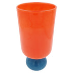 Stiklinė dekoratyvinė vaza su kojele, 16×16×33 cm