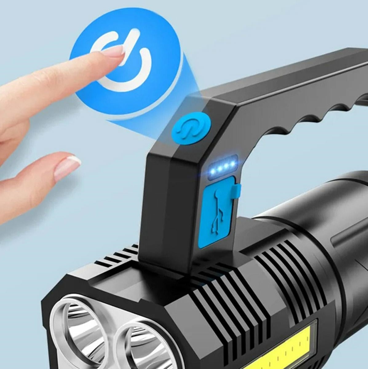 LED prožektorius su COB ir T6 diodais