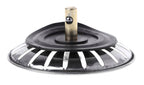 Nerūdijančio plieno kriauklės sietelis–kamštis 77 mm