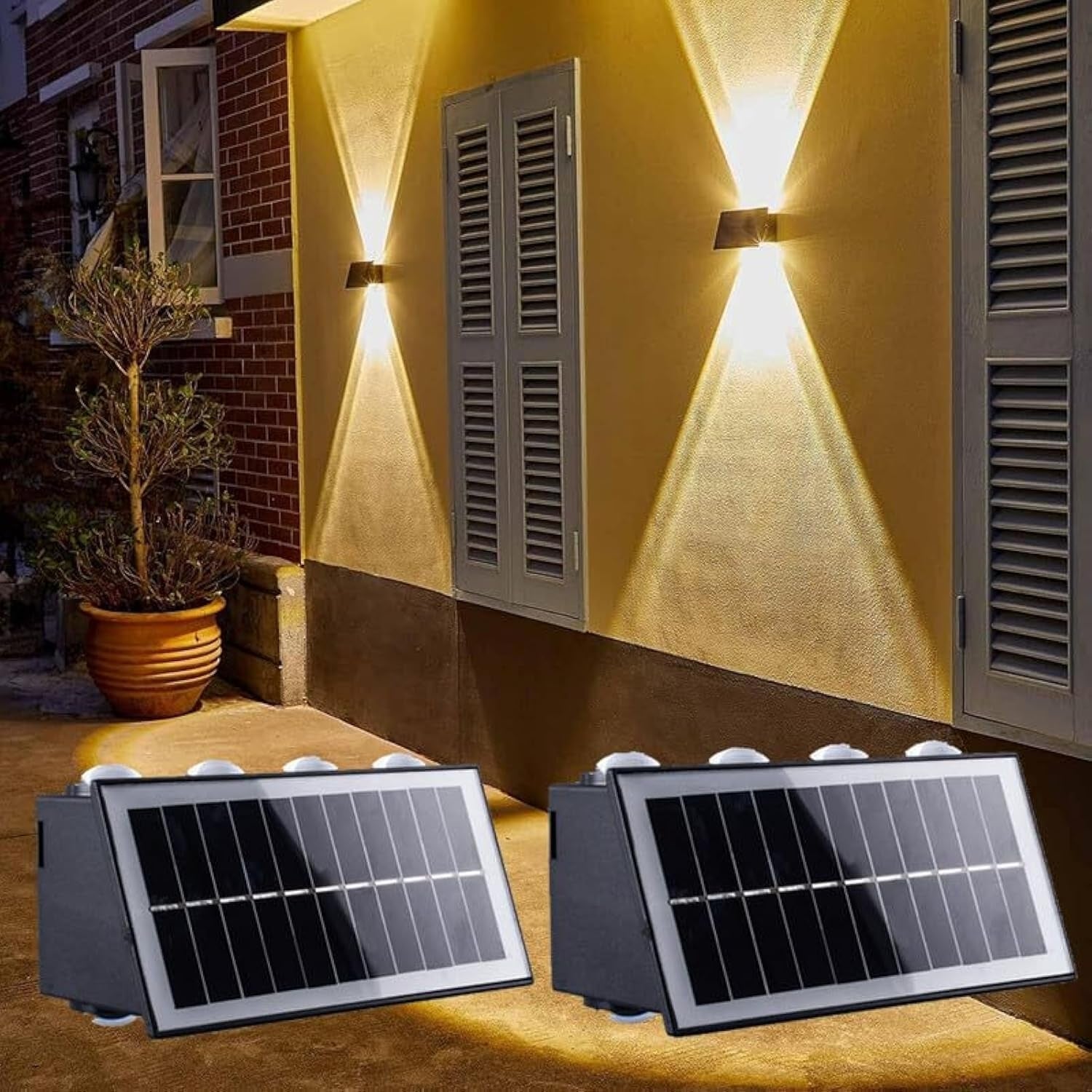 Šoninis LED šviestuvas su saulės panele