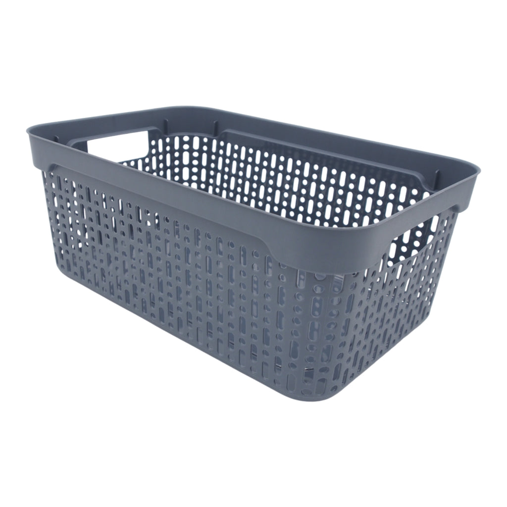 Plastikinė dėžutė su dangčiu, 30×20×13 cm PILKA