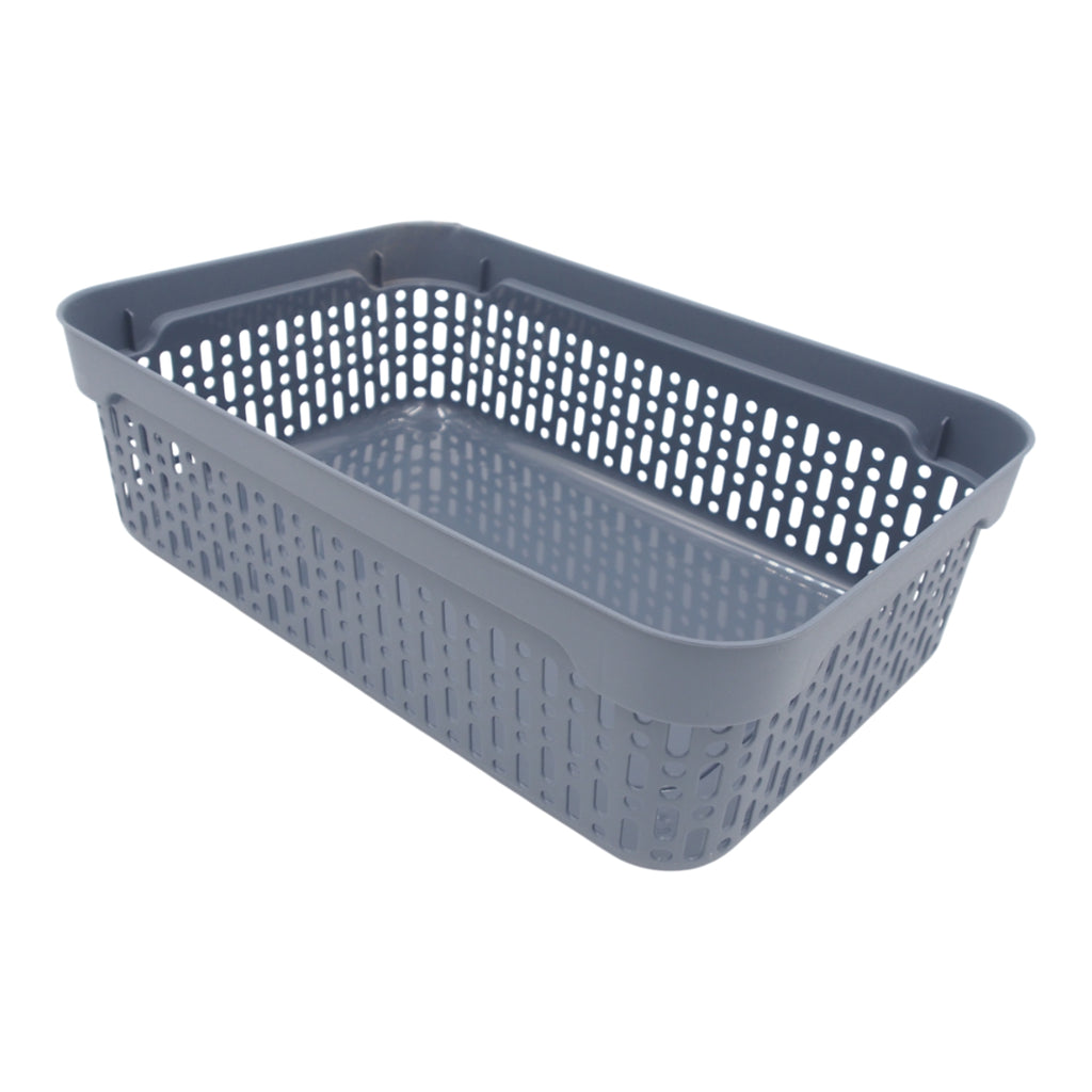 Plastikinė dėžė su dangčiu 40×30×13 cm PILKA