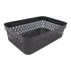 Plastikinė dėžė su dangčiu 40×30×13 cm JUODA
