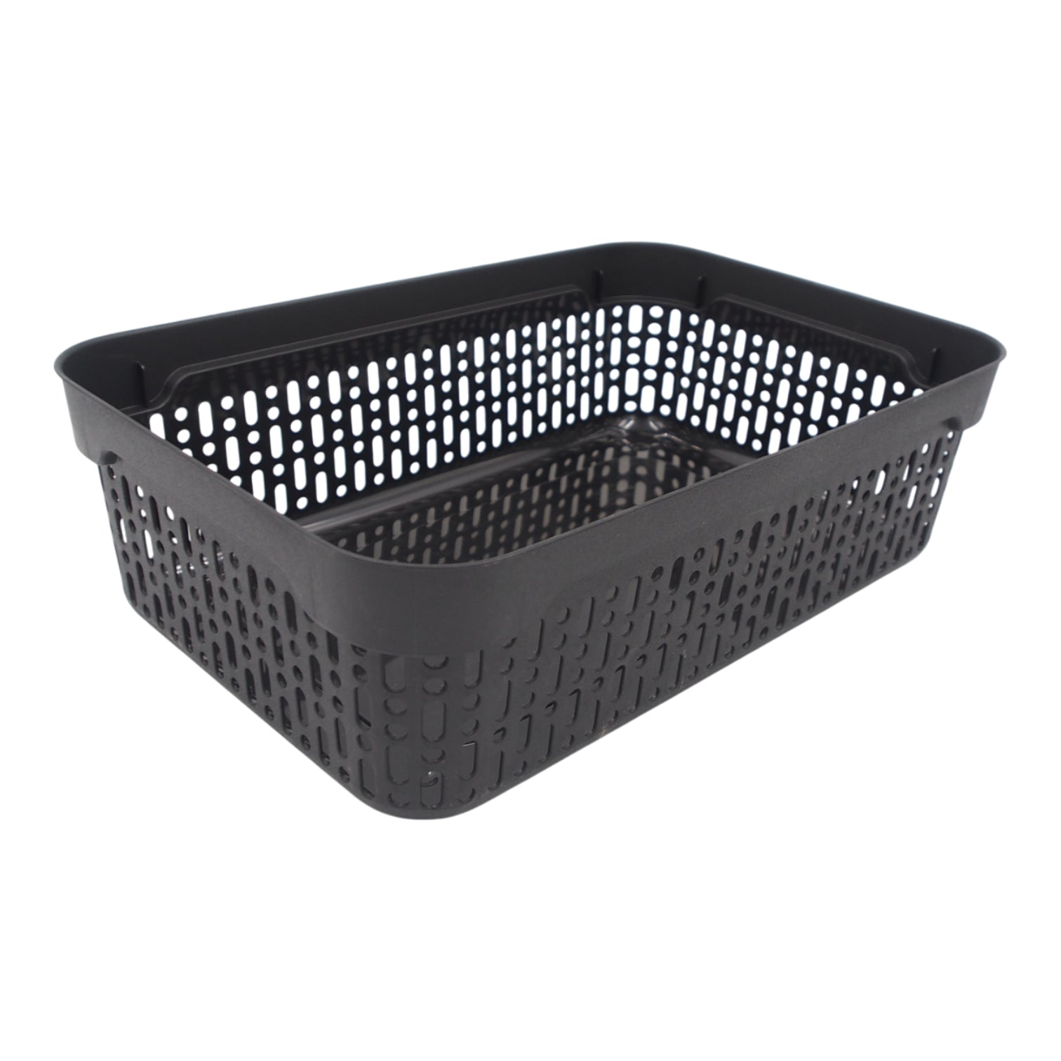 Plastikinė dėžė su dangčiu 40×30×13 cm JUODA