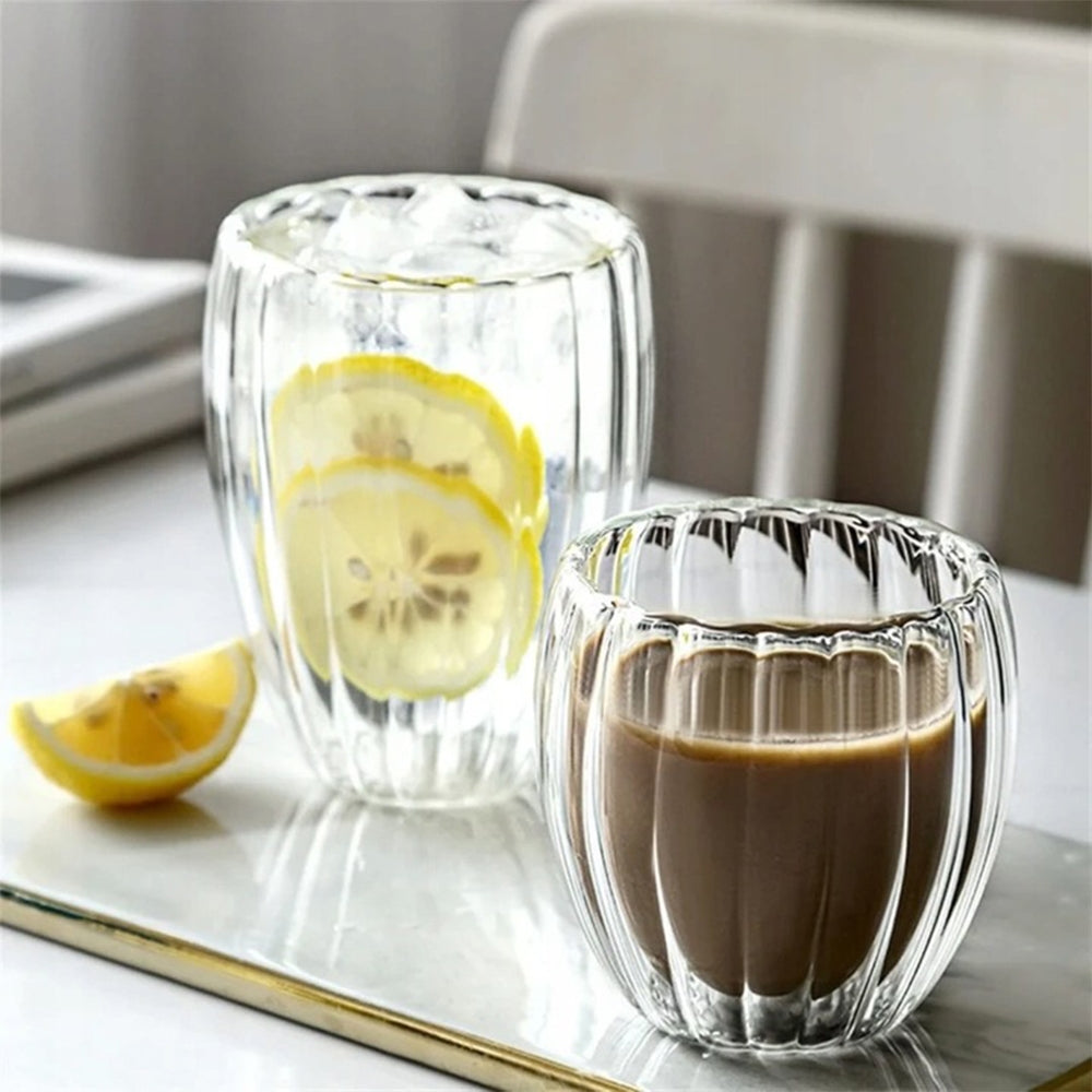 Dvigubo stiklo puodelis 350ML.