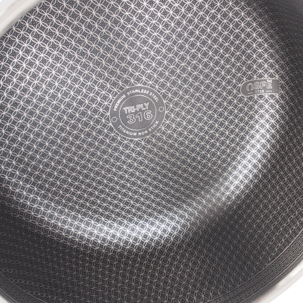 Puodas su dangčiu OSFÉ Tri-Ply, 26 cm, 7 l
