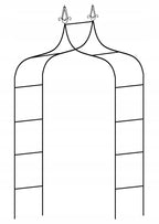 Sodo pergola augalams 150 × 37 × 240 cm, metalinė, juoda