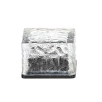 Stiklinė saulės lempa – kubas 7 × 7 × 5 cm, šaltai balta LED