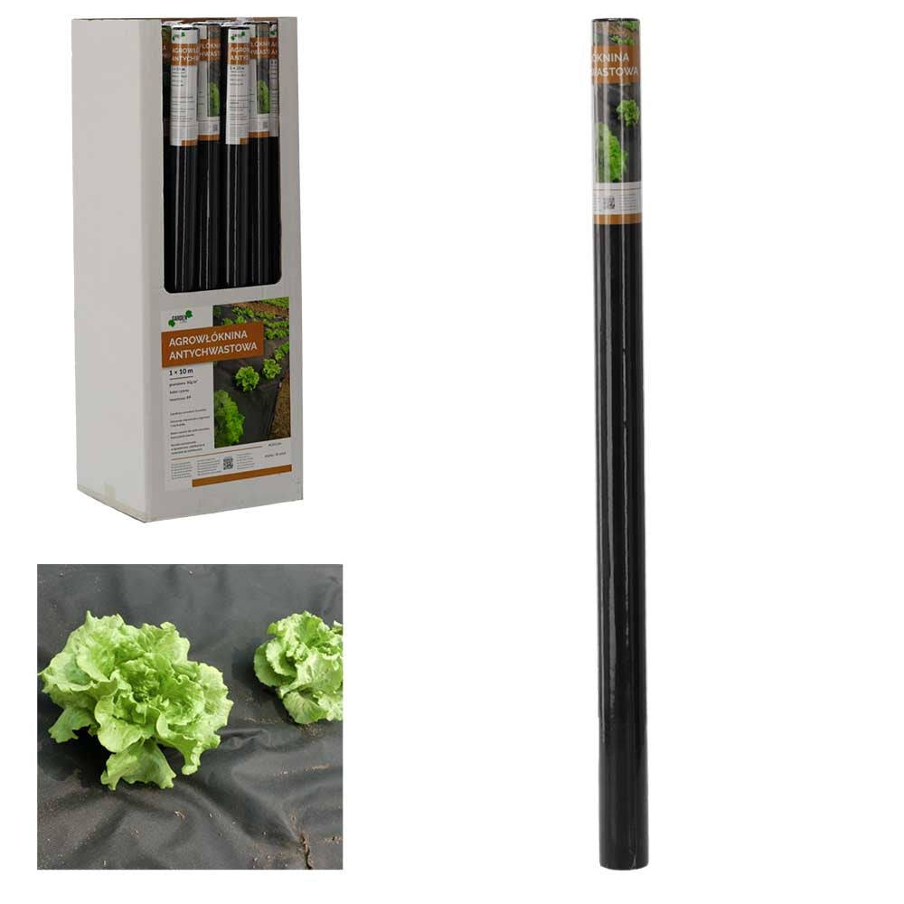 Agroplėvelė nuo piktžolių 1 x 10 m, juoda, 50 g/m²