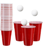 Puodelių ir kamuoliukų rinkinys žaidimams (beer pong)