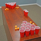 Puodelių ir kamuoliukų rinkinys žaidimams (beer pong)