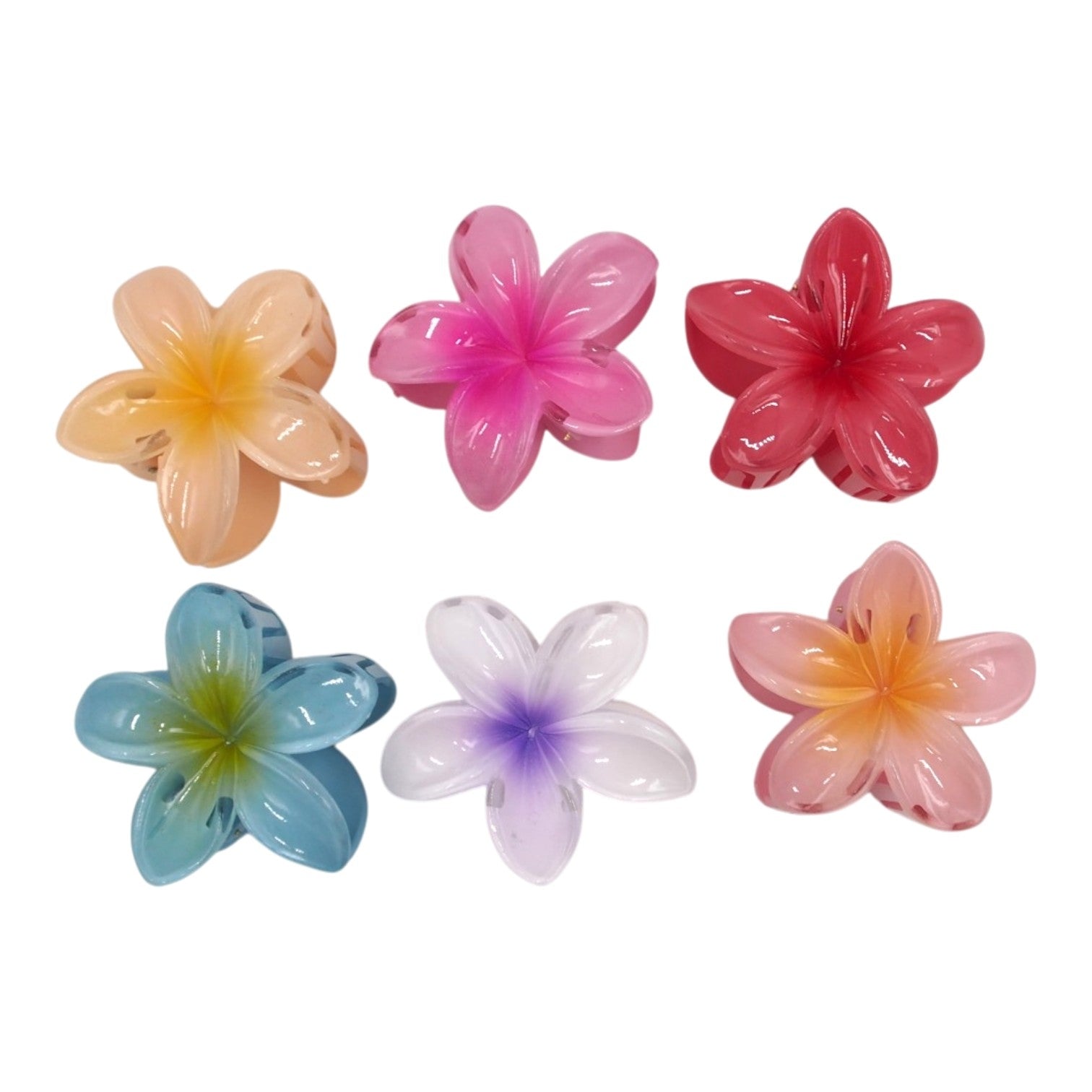 Plaukų segtukai – gėlytės 8 cm (6 vnt.)