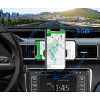 Automobilinis telefono laikiklis su belaidžiu įkrovimu (IQ / Qi)