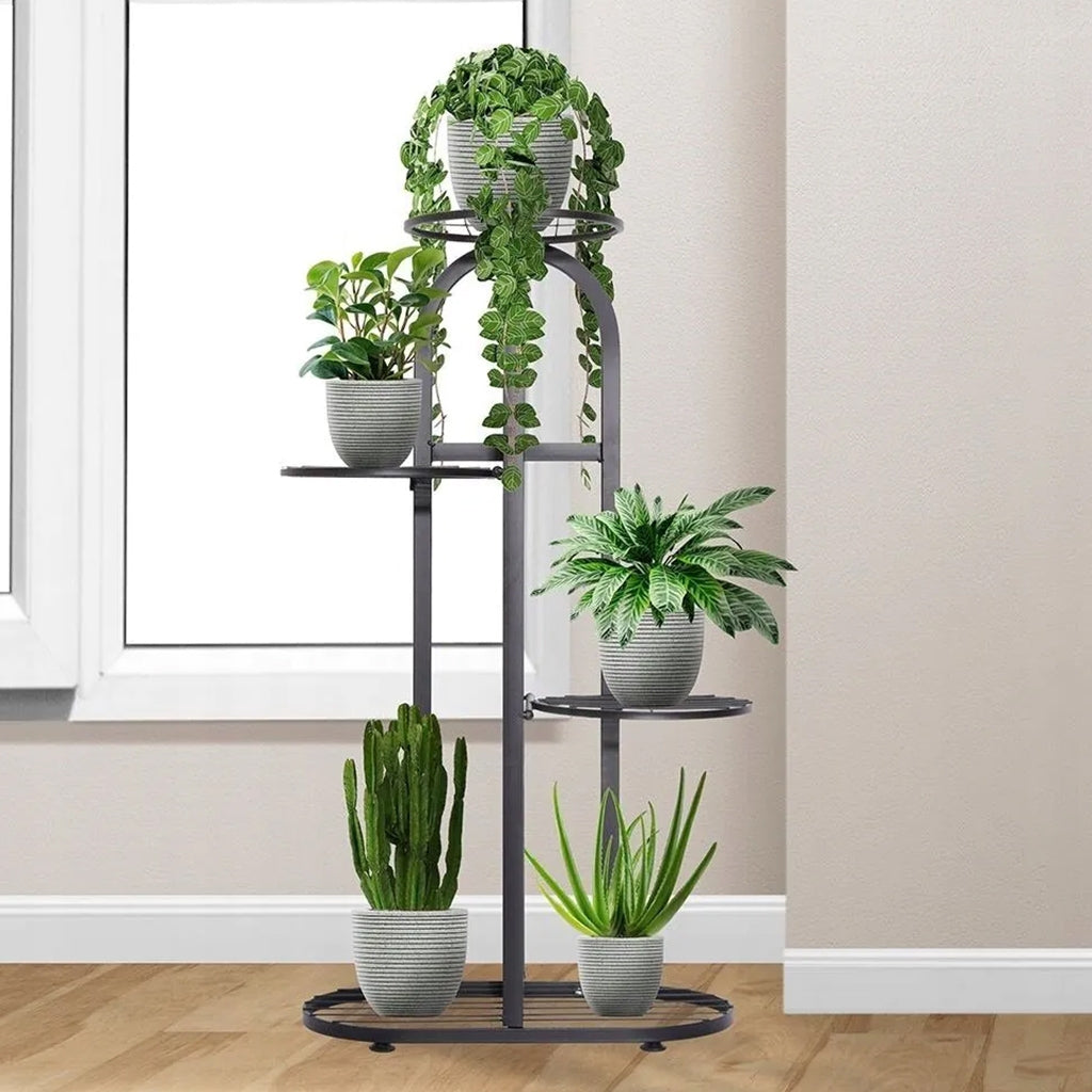 Metalinis augalų stovas 4 vazonams, 81,5 cm