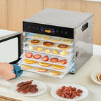 Vaisių ir maisto džiovyklė 400 W, 6 padėklų, nerūdijančio plieno