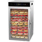 Vaisių ir maisto džiovyklė 800 W, 18 padėklų, nerūdijančio plieno korpusas