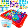Kinetinio smėlio rinkinys su pripučiama dėže ir formelėmis – 4,5 kg