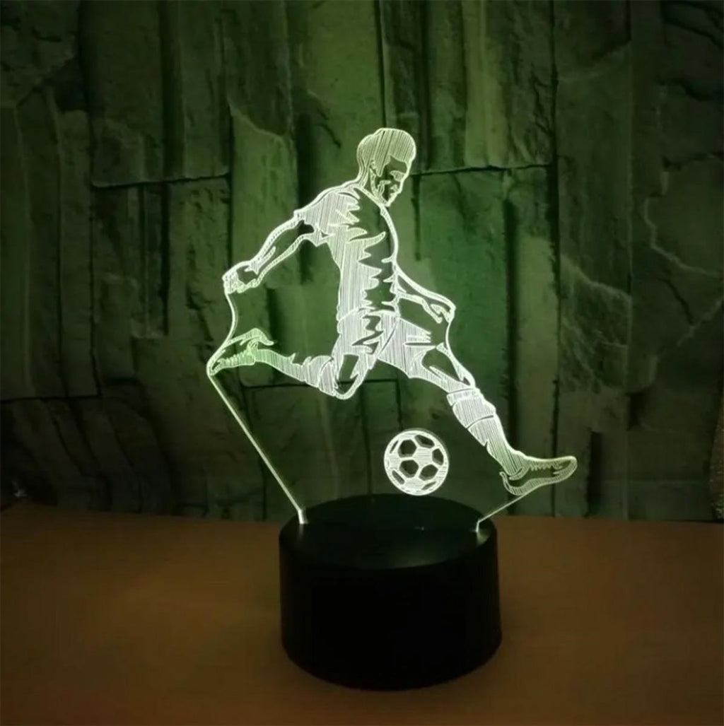 LED naktinė lempa futbolininko formos