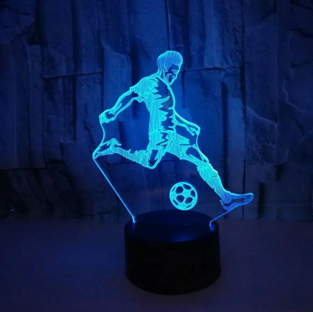LED naktinė lempa futbolininko formos