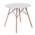 4 modern dining chairs with table, 3 colors - white-1