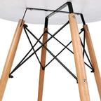 4 modern dining chairs with table, 3 colors - white-3