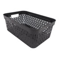 Plastikinė dėžutė su skylutėmis, 30 × 20 × 12 cm JUODA